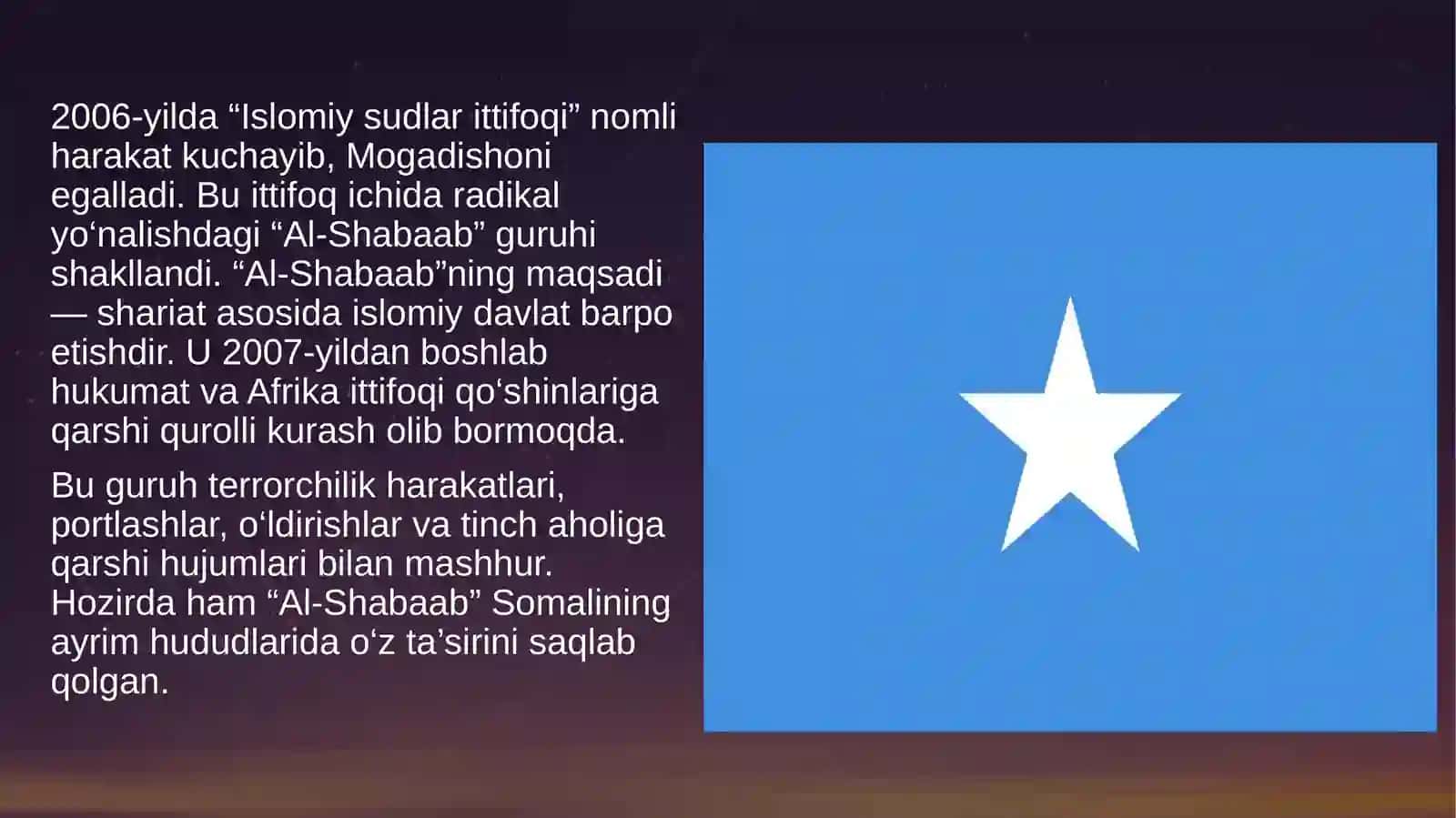Somali davlati  ziddiyatlari slayd 4