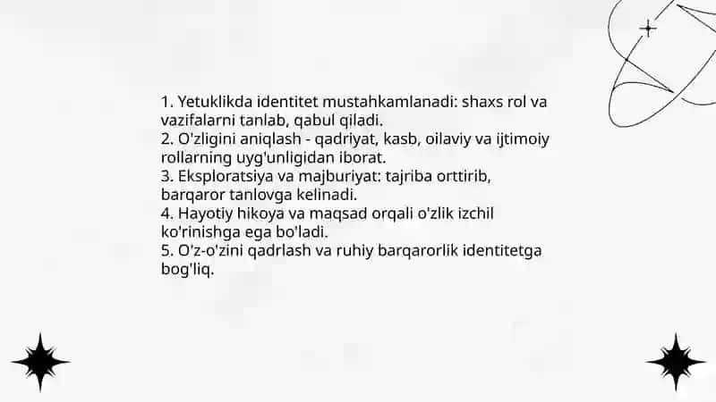 Yetuklik davrining psixologik xususiyatlari 4