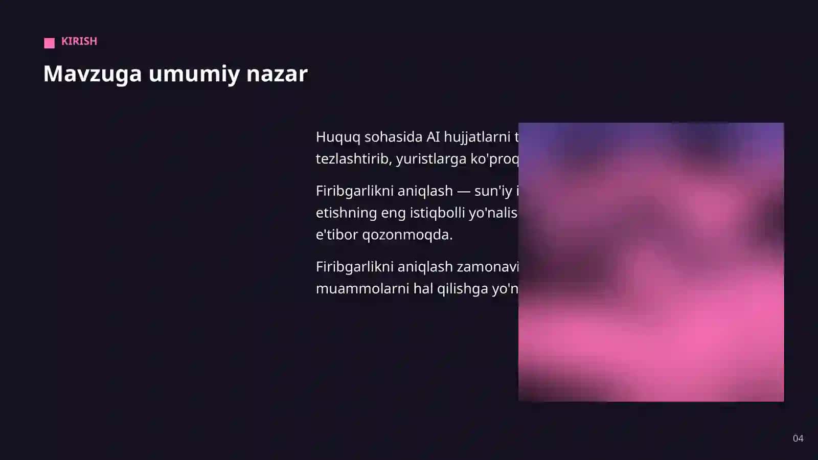 Firibgarlikni aniqlash — amaliy joriy etish 4