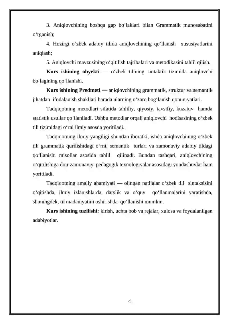 ANIQLOVCHI VA UNING O‘ZBEK TILSHUNOSLIGI TATQIQI. 4