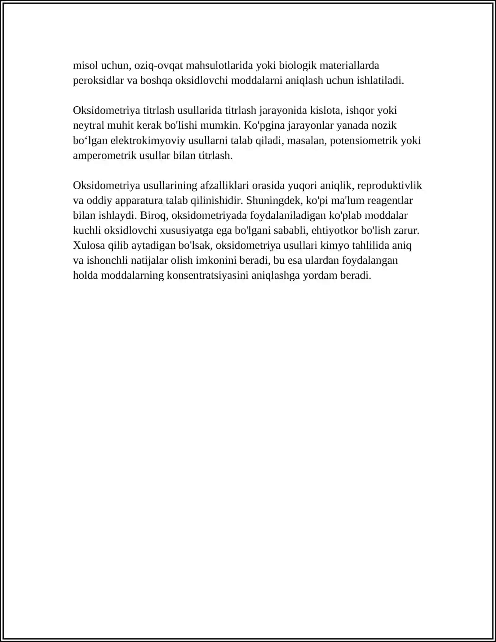 Oksidometriya Usullarining Ishlatinish Usullari 4