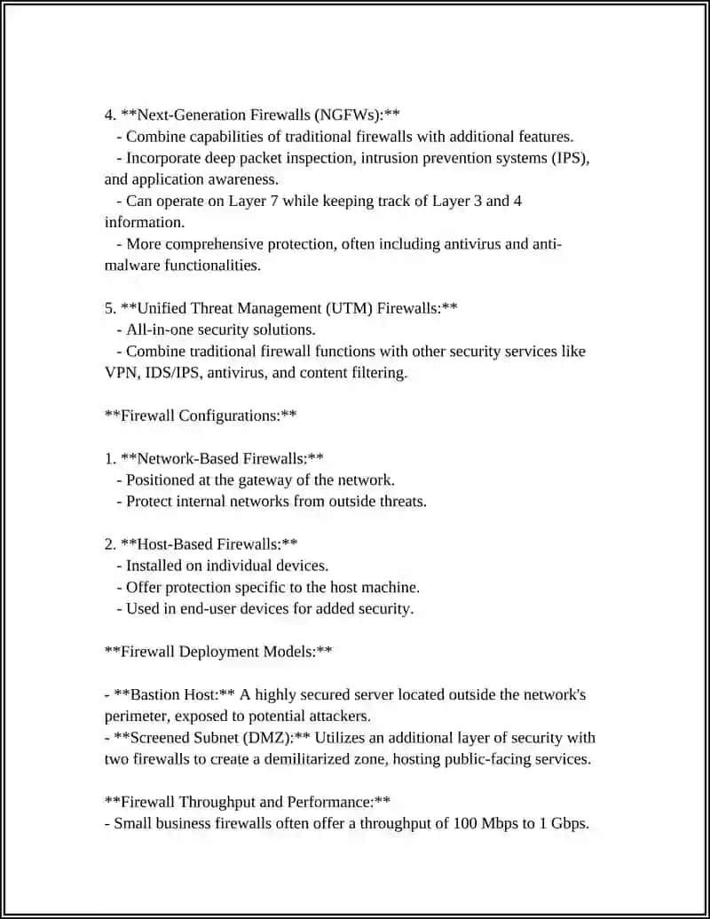 Firewalls: A Comprehensive Overview 4