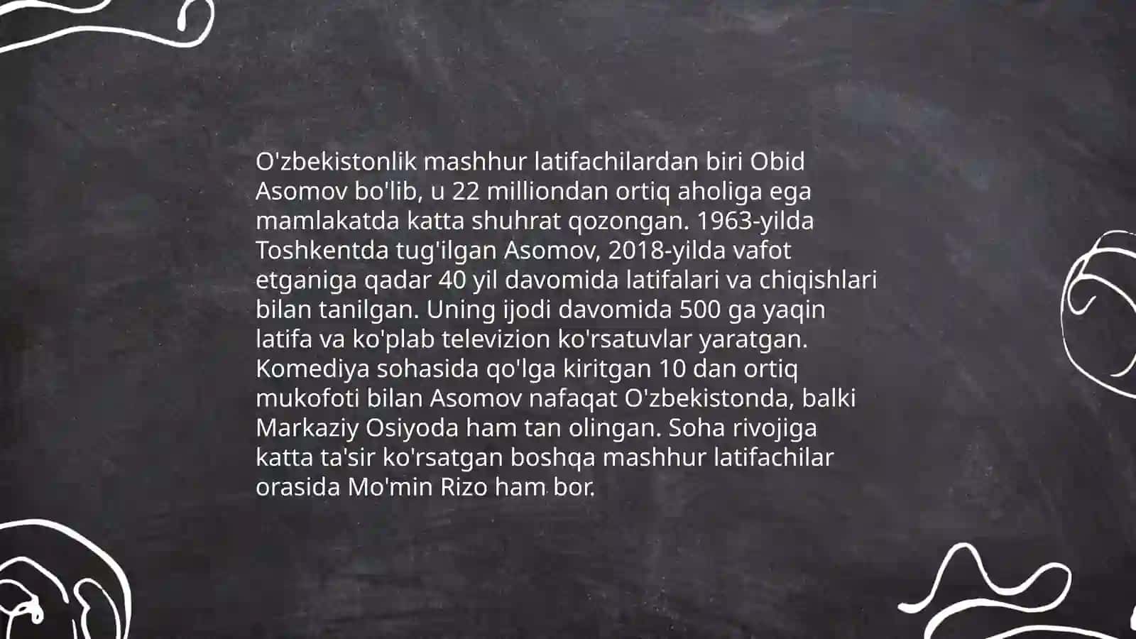 Latifa, lof, askiya janrlar boʻyicha taqdimot 4