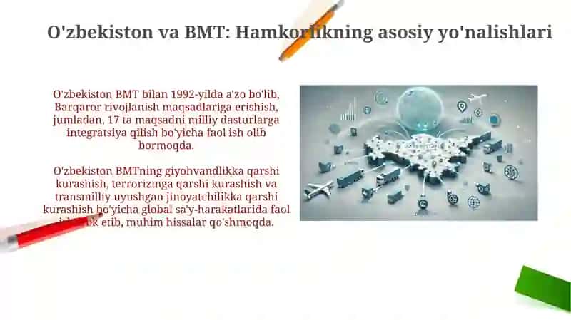 Oʻzbekistonning xalqaro tashkilotlari bilan hamkorlik aloqalari 4