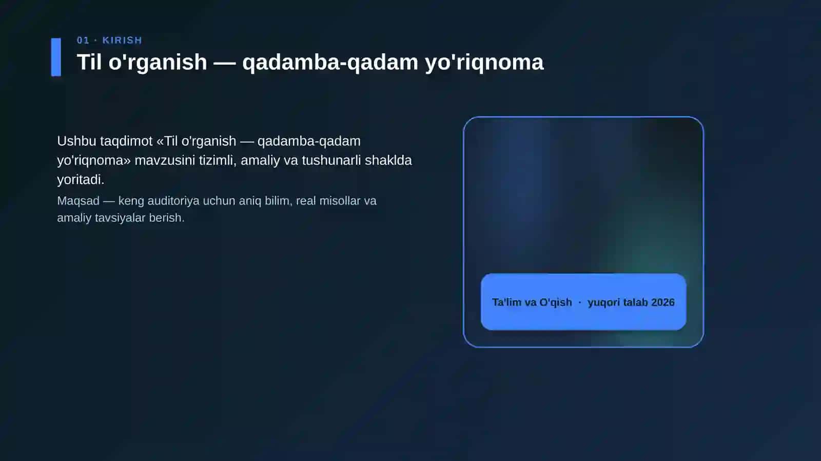 Til o'rganish - qadamba-qadam yo'riqnoma 4