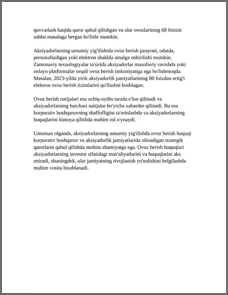 AKSIYADORLAR HUQUQLARI 4