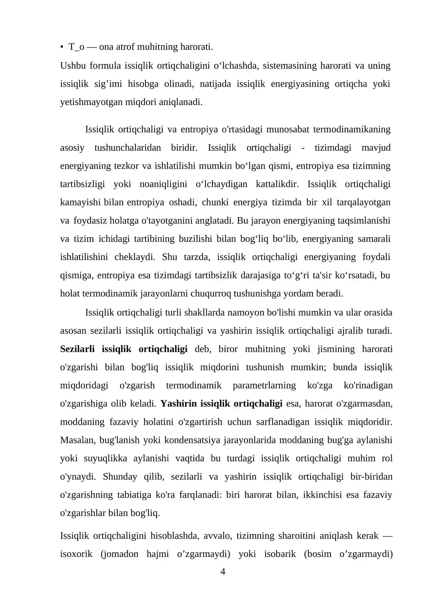 Issiqlik ortiqchaligini hisoblash 4