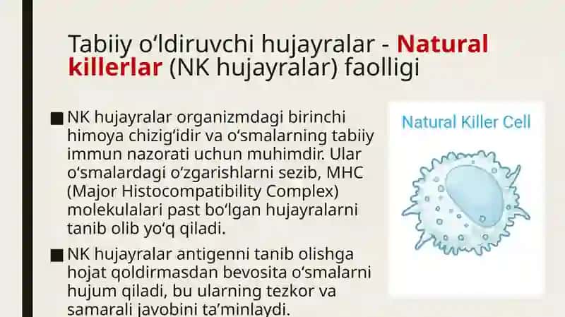 O'smadan himoyalanishning immun mexanizmlari 4