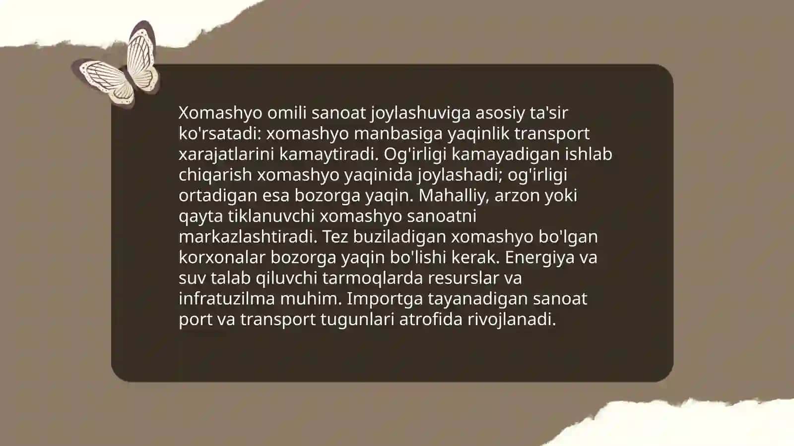 Sanoat tarmoqlarini joylashtirish 4