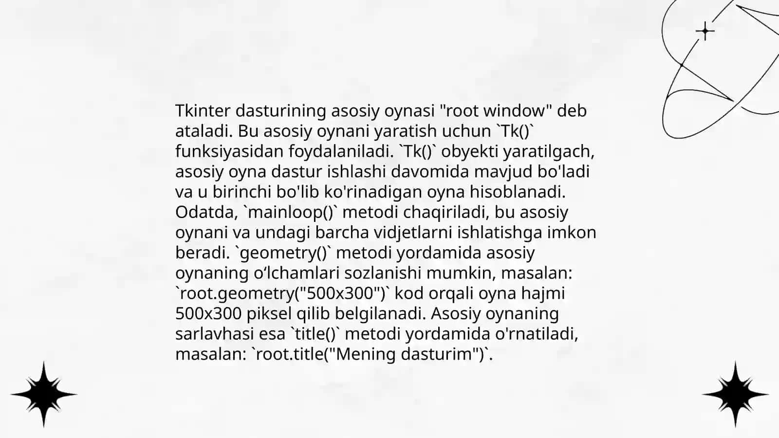 Tkinter moduli haqida umumiy ma'lumot 4