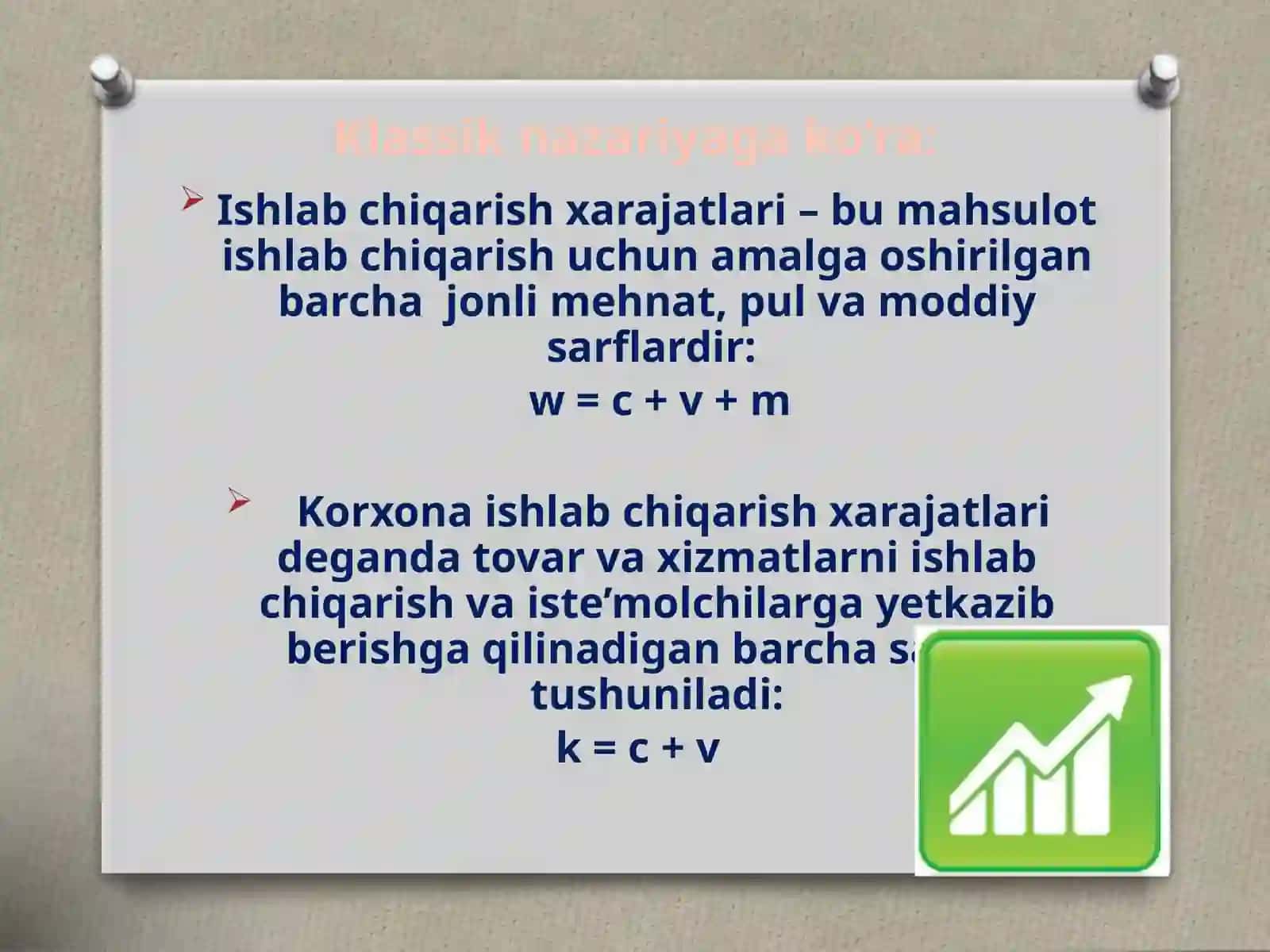 Korxona xarajatlari va foydasi 4