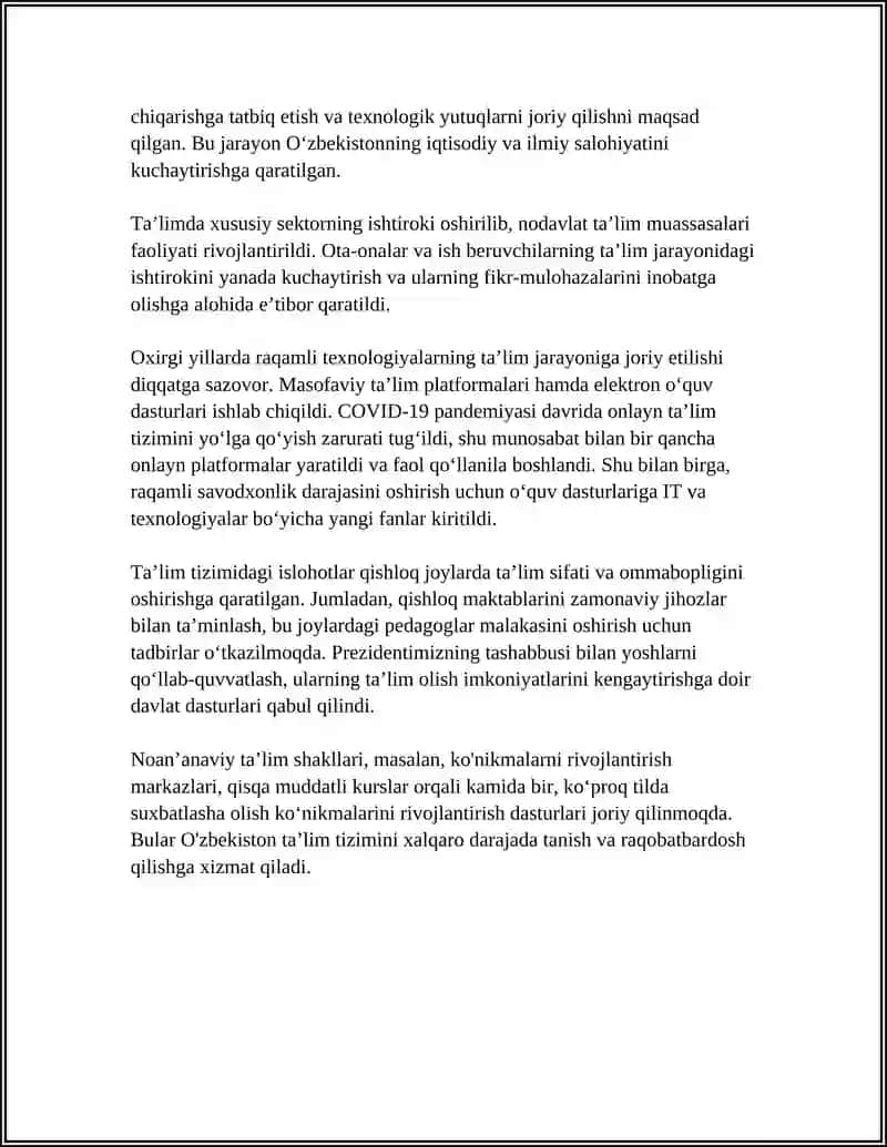 OʻZBEKISTON RESPUBLIKASI TAʼLIM TIZIMI 4