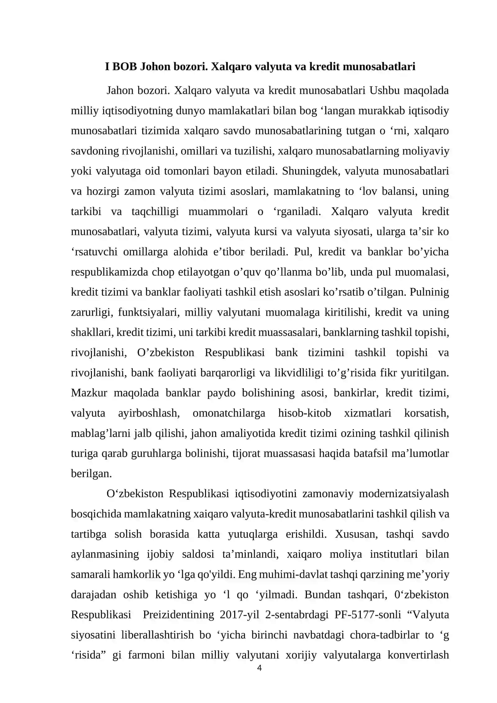 Xalqaro valyuta va kredit munosabatlari 4