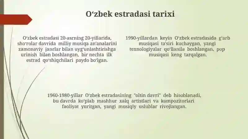 Oʻzbek musiqa tarixi XX asrda 4