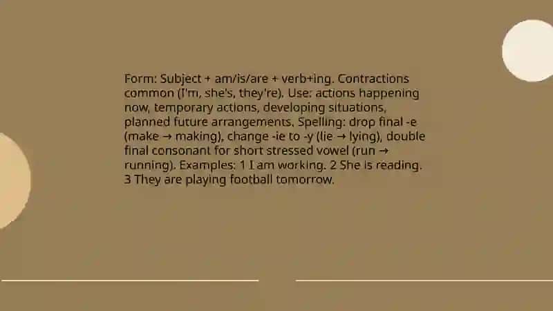 Present Continuous 4