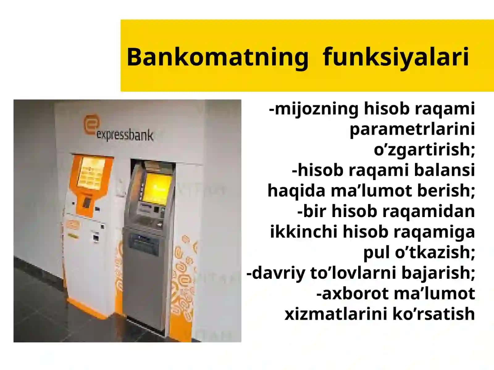 NAQD PULLAR BILAN ISHLOVCHI AXBOROTVAELEKTRON TO’LOV TIZIMLARI 4