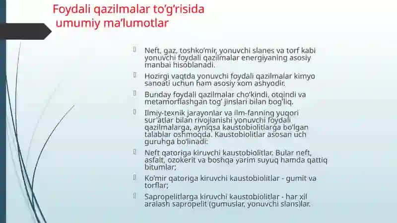 Foydali qazilmalar konlar zaxiralarini hisobga olish 4