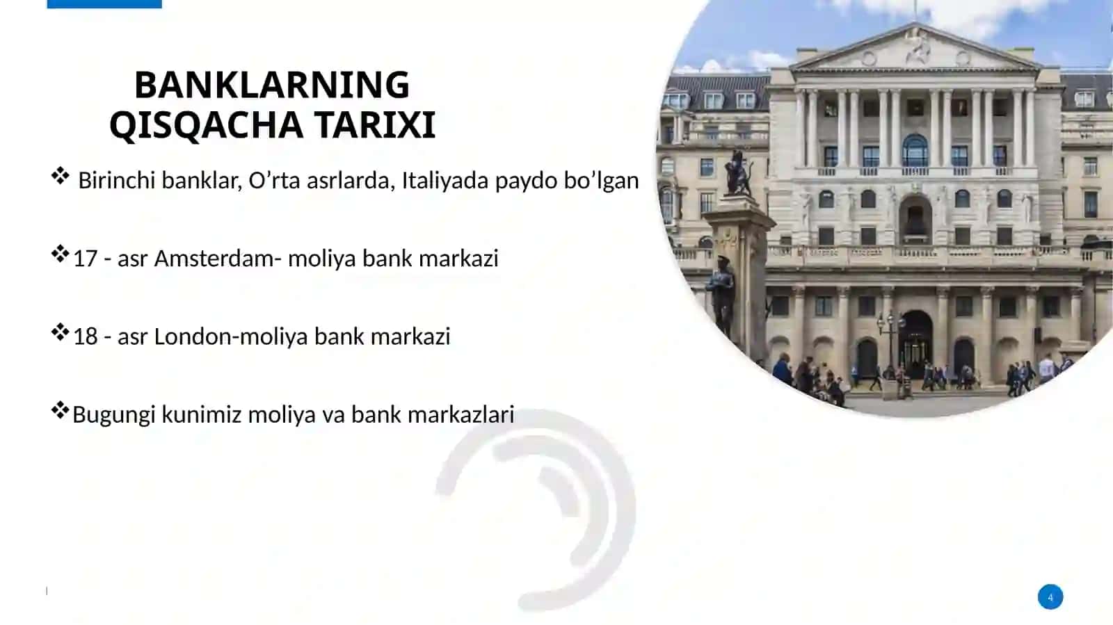 Banklarning qisqacha tarixi 4