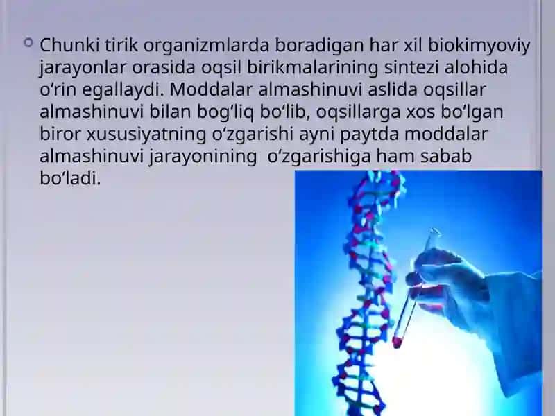 Plastik almashinuv. Oqsillar biosintezi. Genetik kod 4