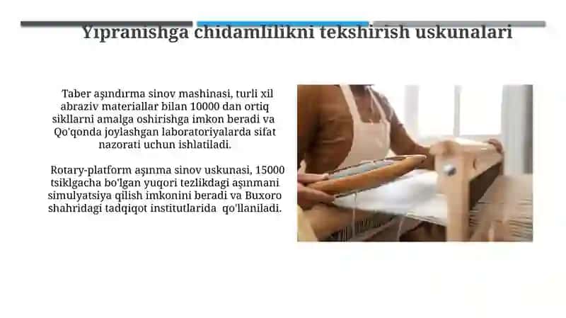 Matoning sifatini tekshirish uskunalari 4