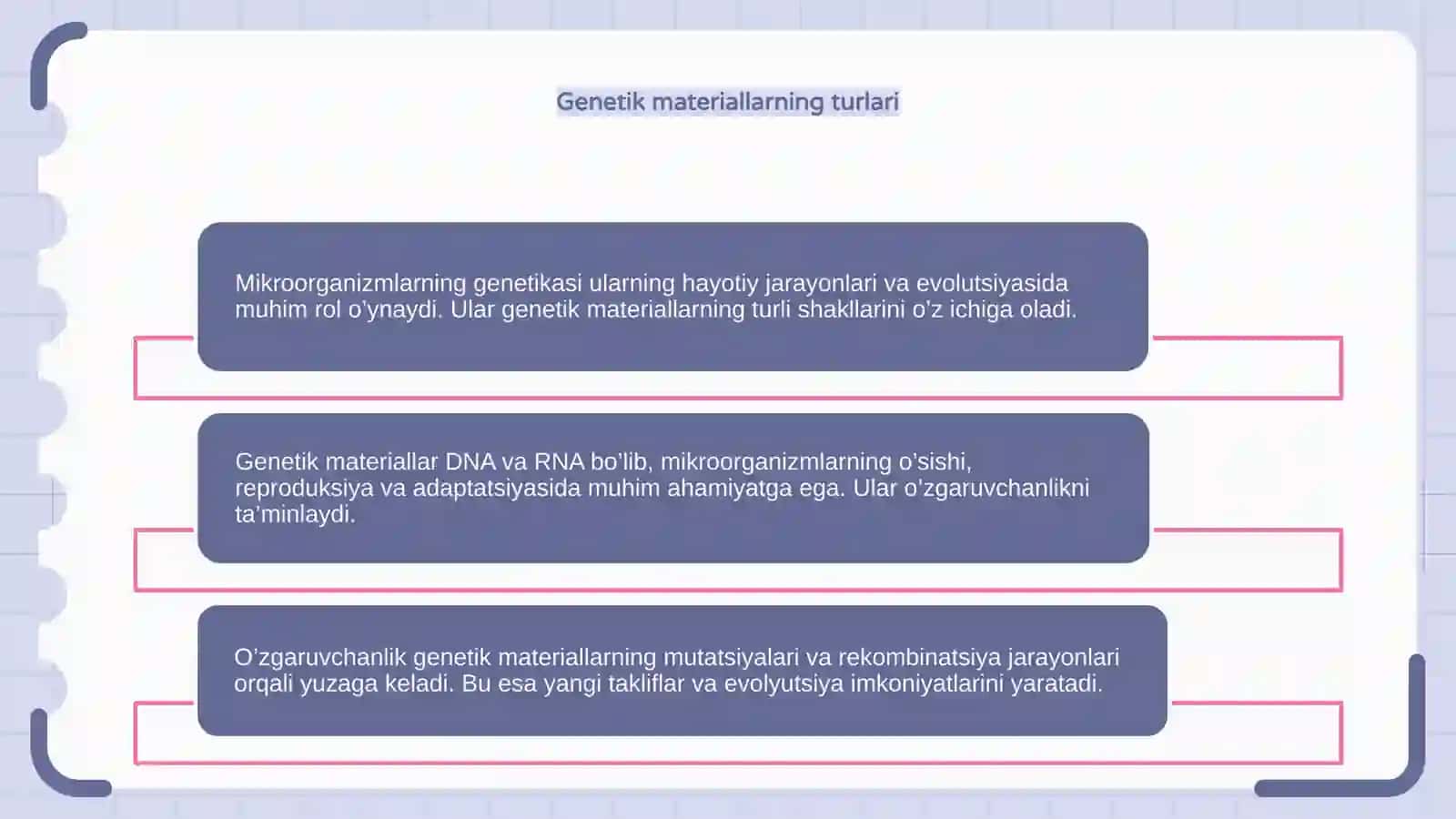 Mikroorganizmlarning genetikasi va oʻzgaruvchanligi 4