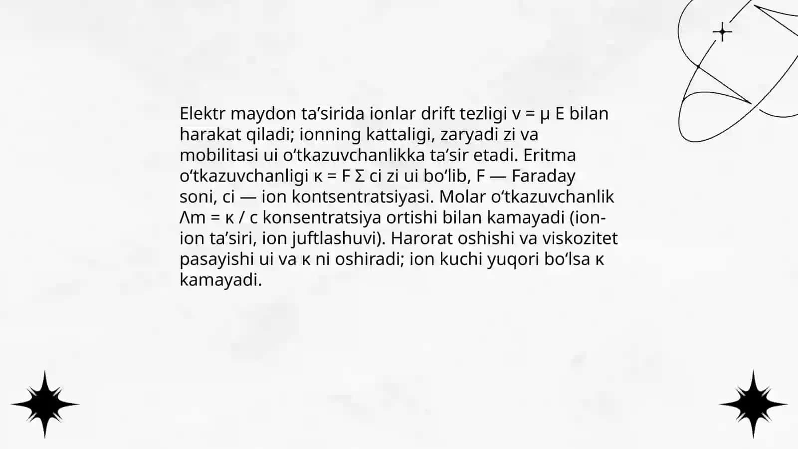 Elektrolit eritmaning elektr oʻtkazuvchanligini oʻlchash 4