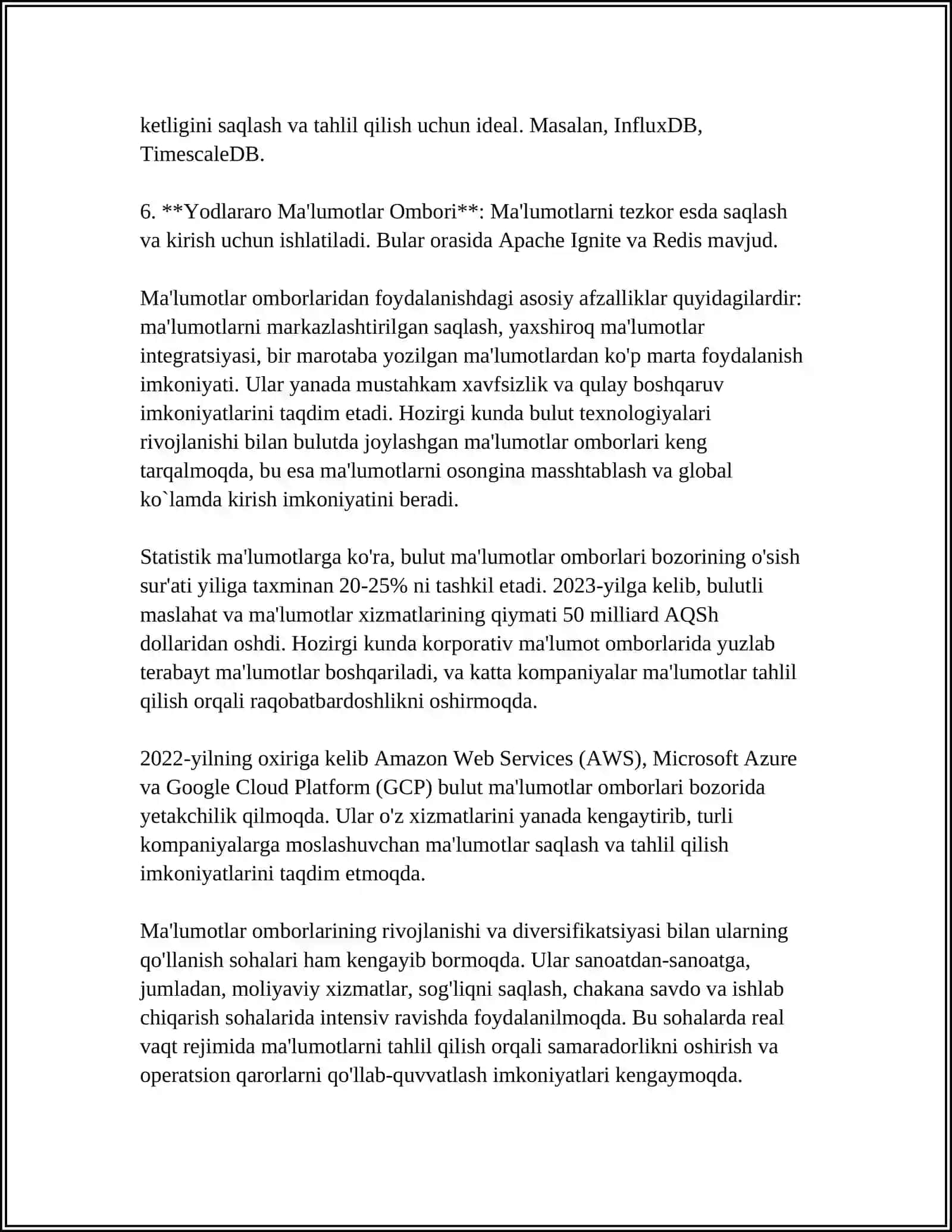 MALUMOTLAR BAZASI 4