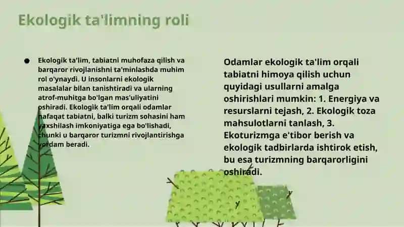 Ekologik turizmni rivojlantirish resurslari 4