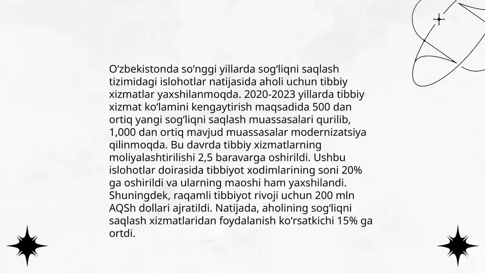 Oʻzbekiston Respublikasida ijtimoiy sohadagi oʻzgarishlar 4