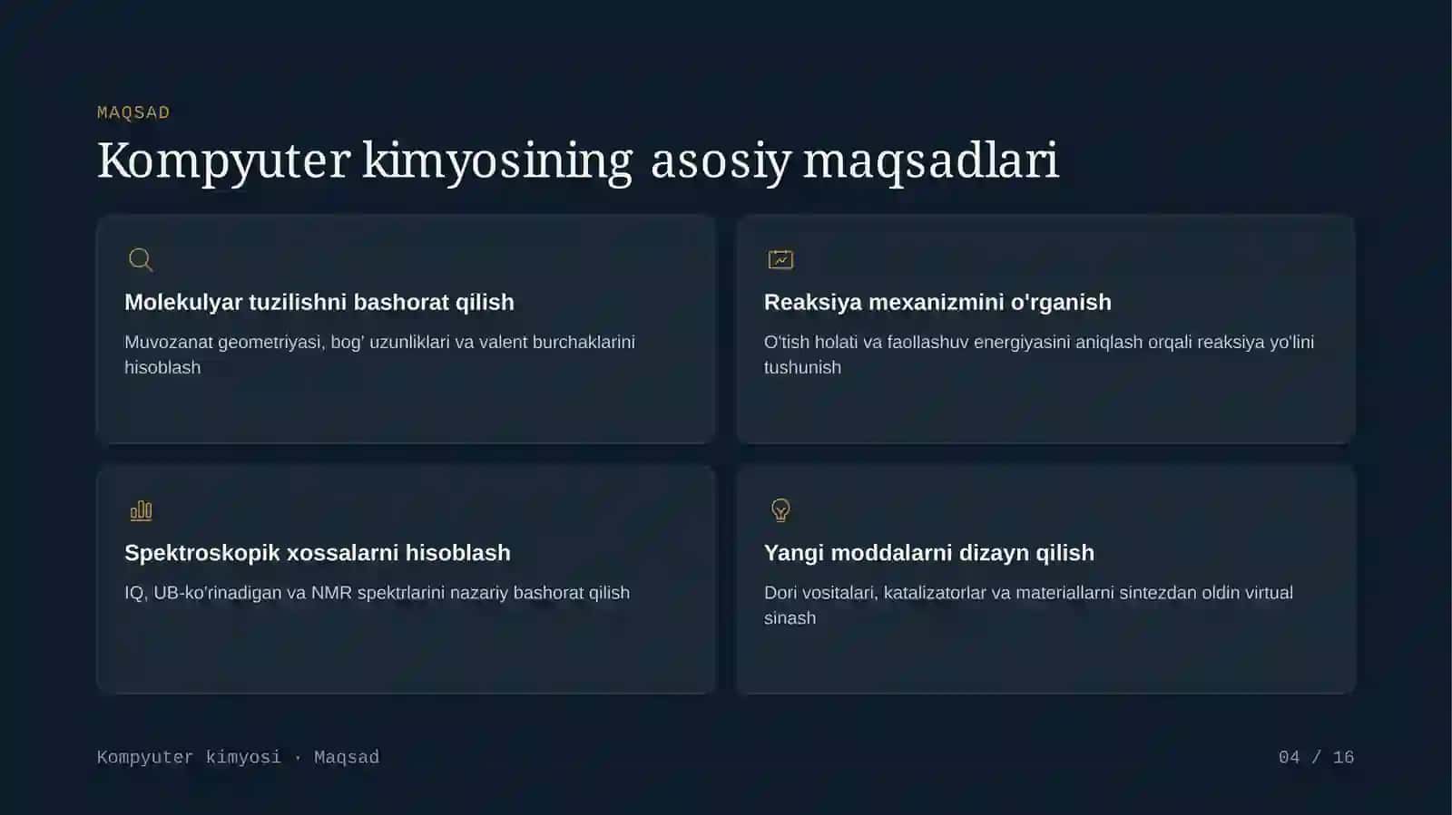 Kompyuter kimyosi 4