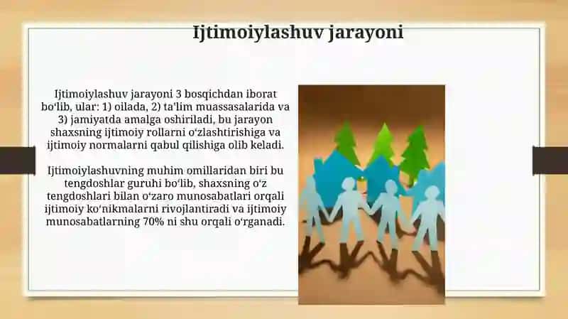 Shaxs rivojlanishi, tarbiyasi va ijtimoiylashuvi 4