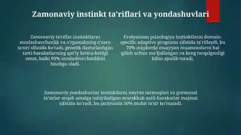 Instinktlarga zamonaviy yondashuv 4