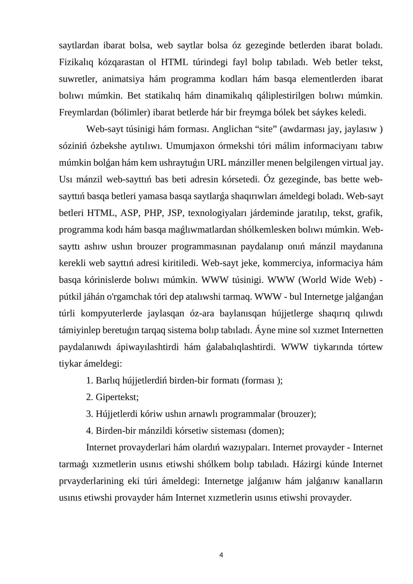 Informaciyanı ruxsatsız paydalanıwlardan qorǵaw 4