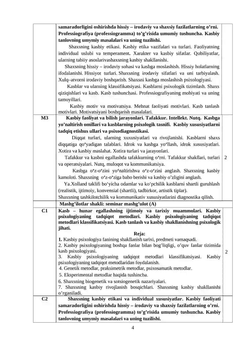 Kasbiy psixologiya 4