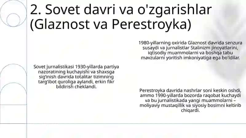 XVIII - XX ASR RUS JURNALISTIKASI TARIXI 4