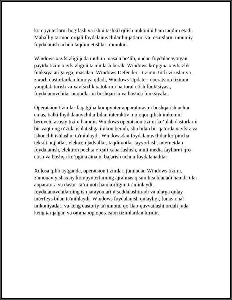 SHAXSIY KOMPYUTERDA ISHLASH 4