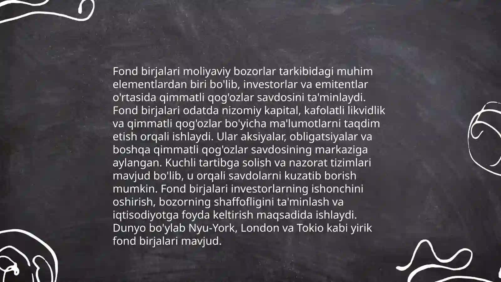 Fond birjalarining faoliyati 4