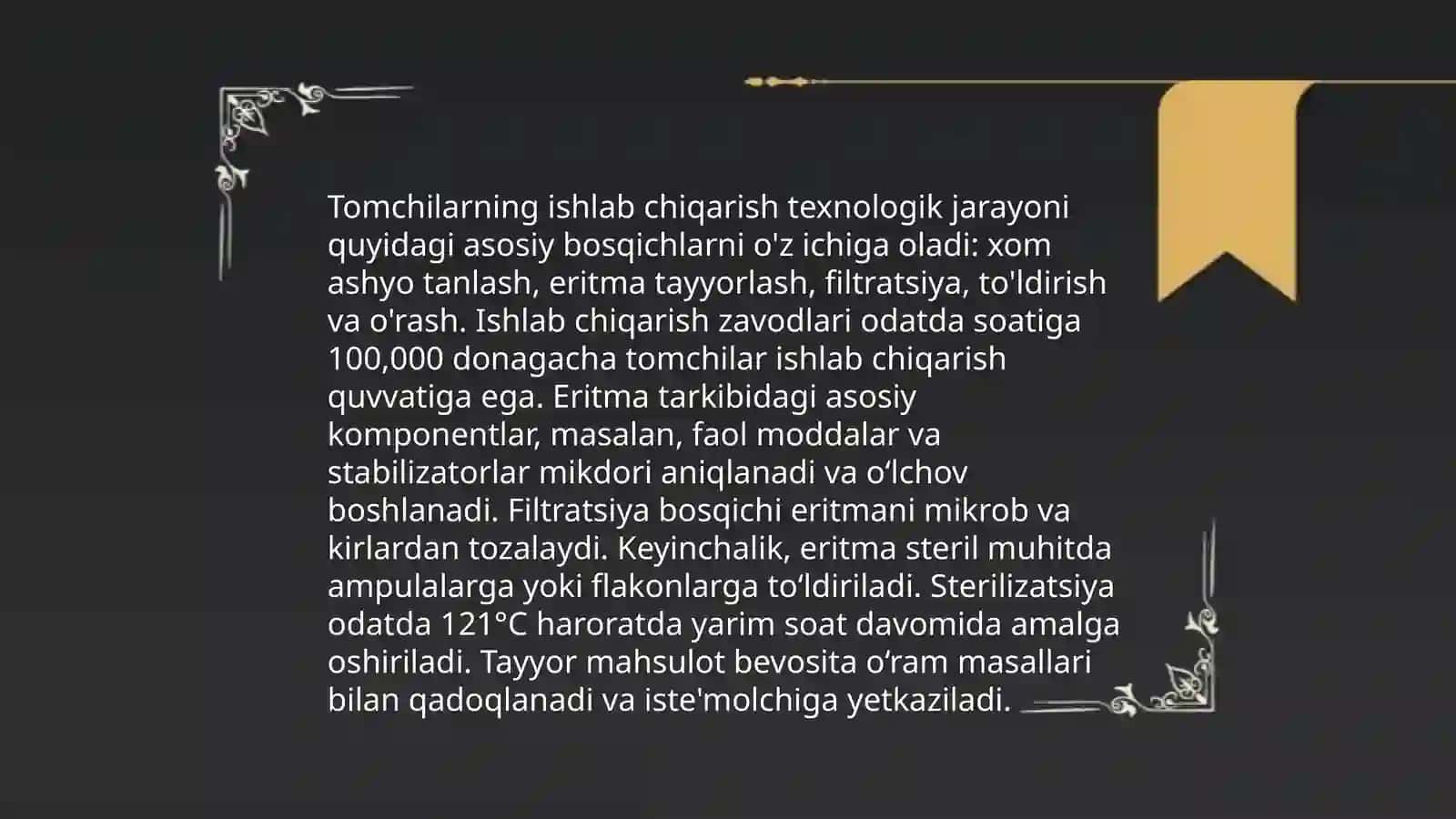 Sirtga va ichish uchun mo'ljallangan tomchilar 4