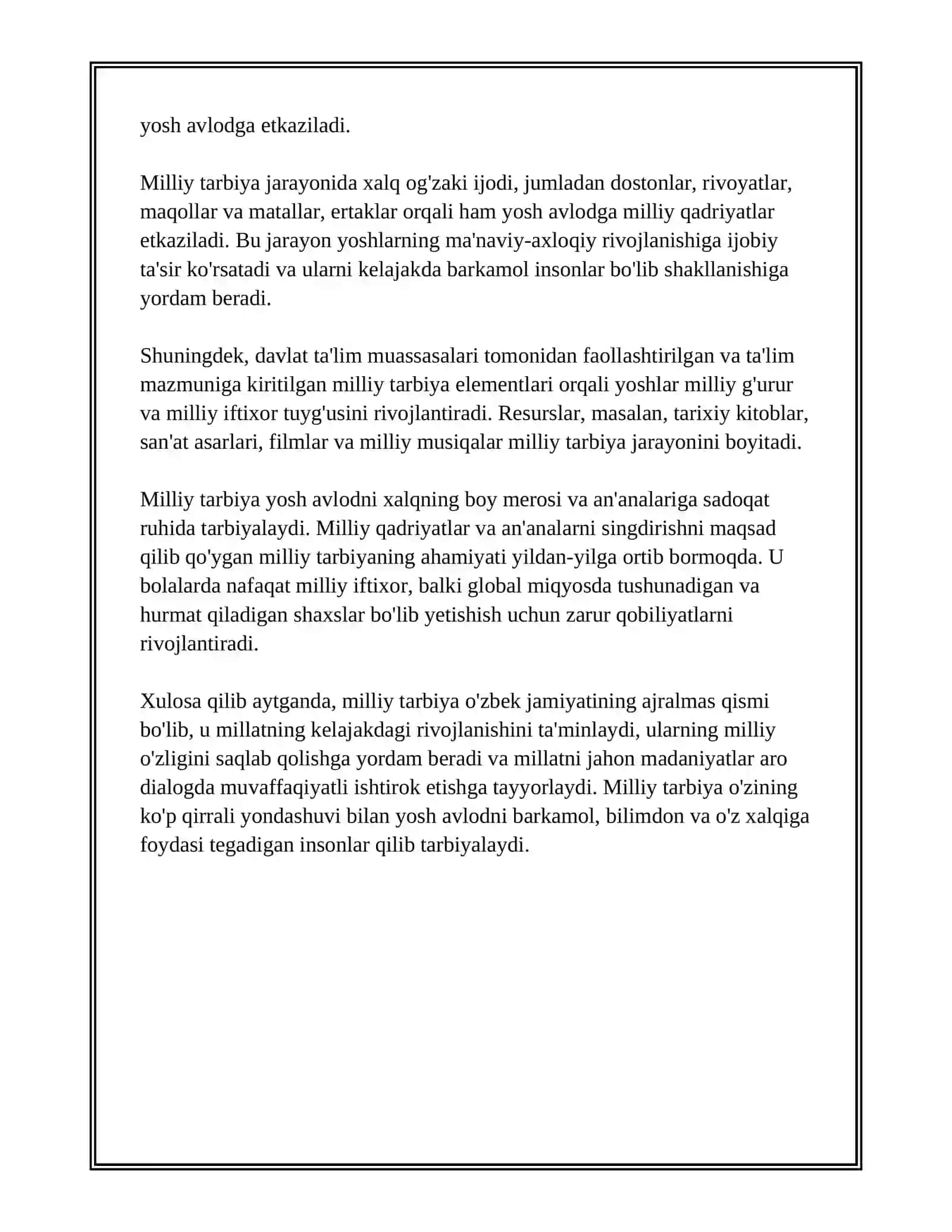 BOSHLANGʻICH TAʼLIMDA MILLIY TARBIYA ASOSLARI 4