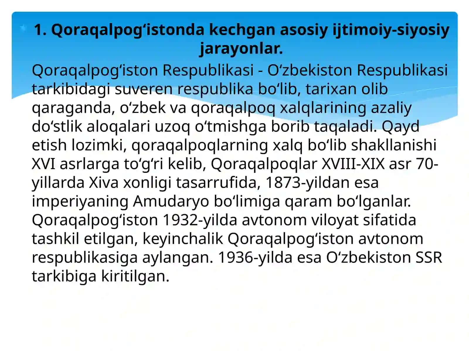 Mustaqillik yillarida Qoraqalpog‘iston Respublikasi 4