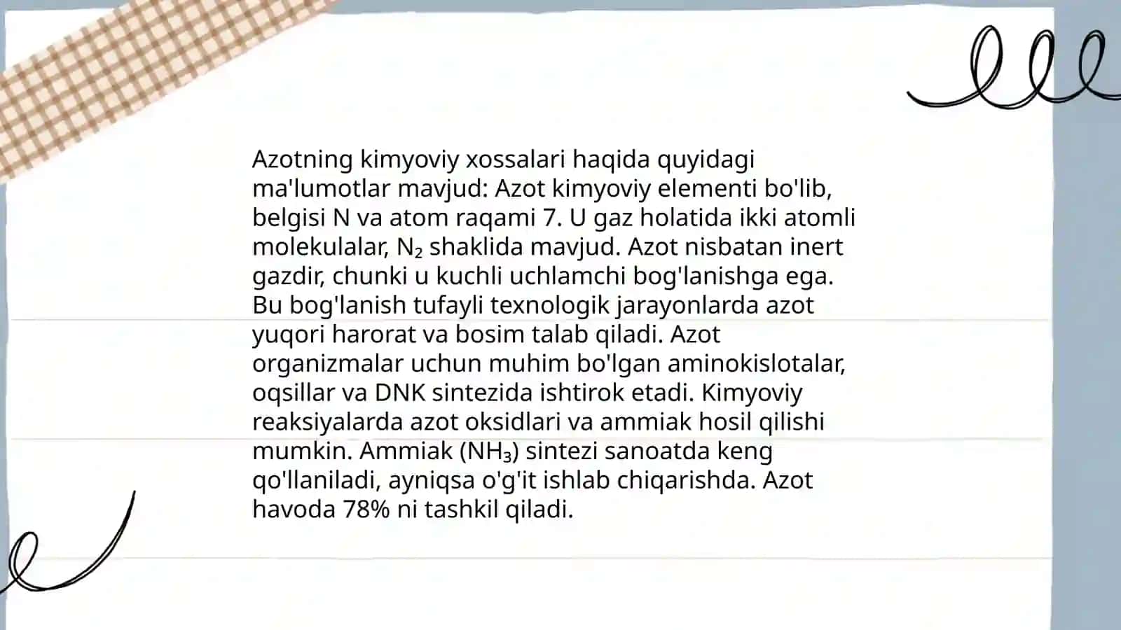 V.A gruppa elementlari (N2 misolida) 4