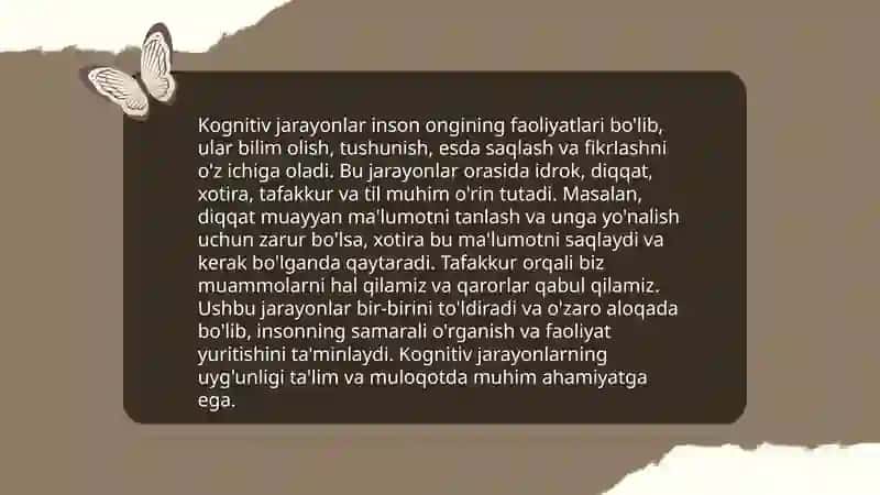 Murakkab bilish jarayonlari 4