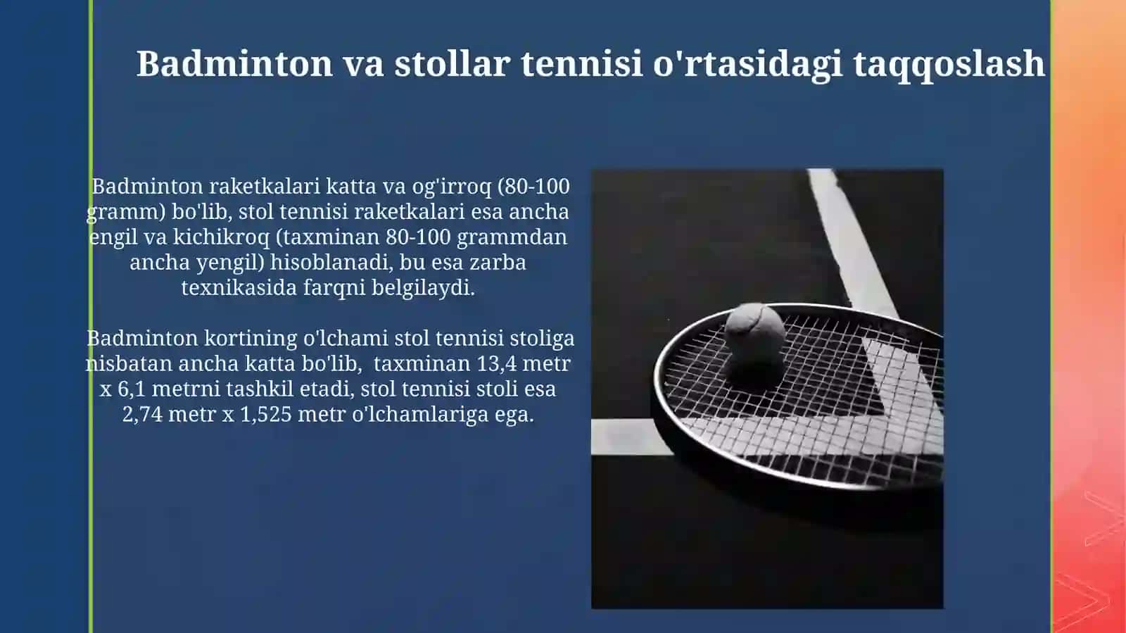 Badminton va stol tennis kelib chiqish tarixi 4