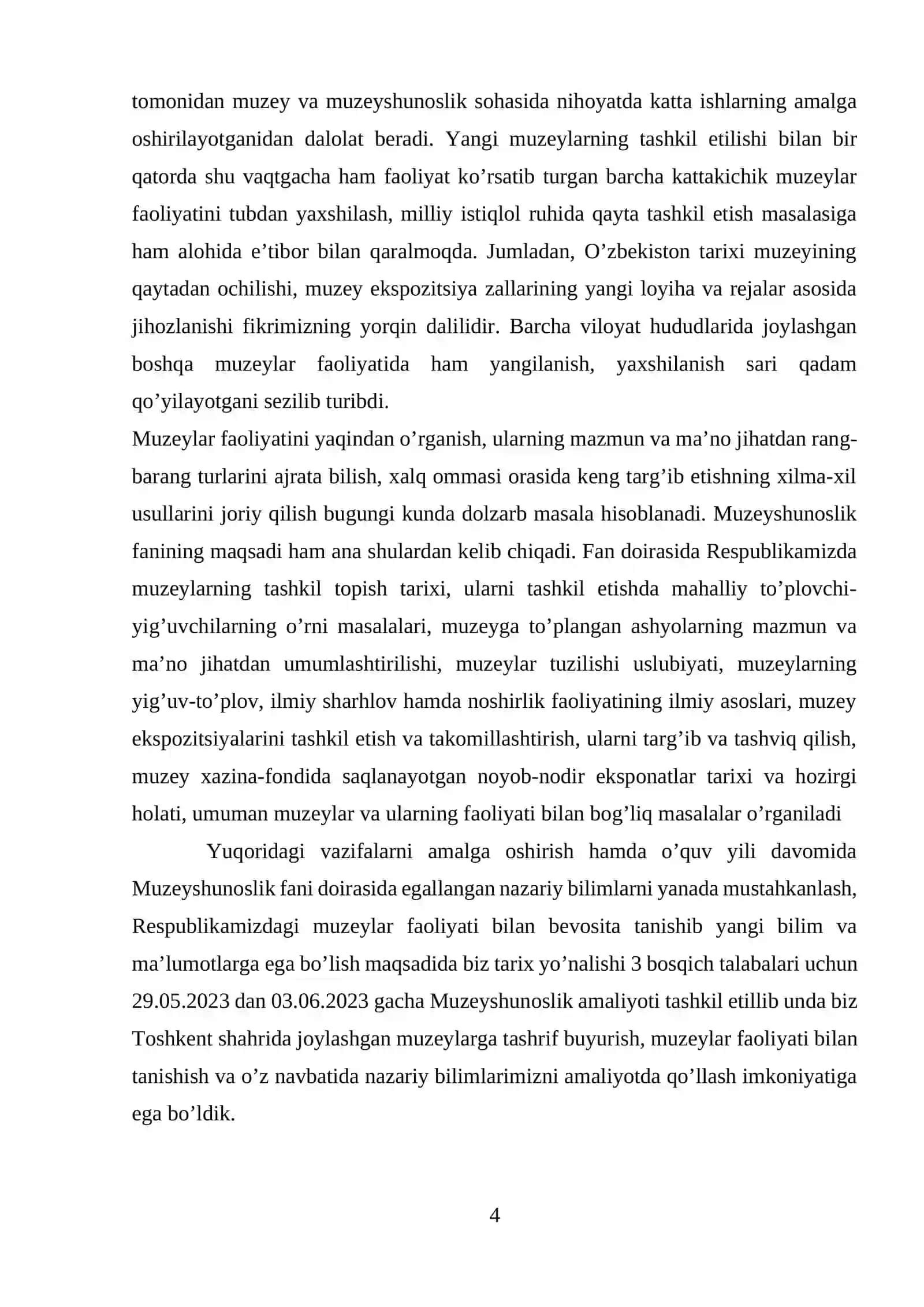 Muzeyshunoslik amaliyoti 4