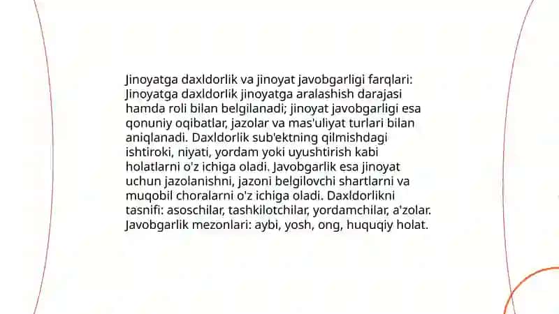 Jinoyatga daxldorlik 4