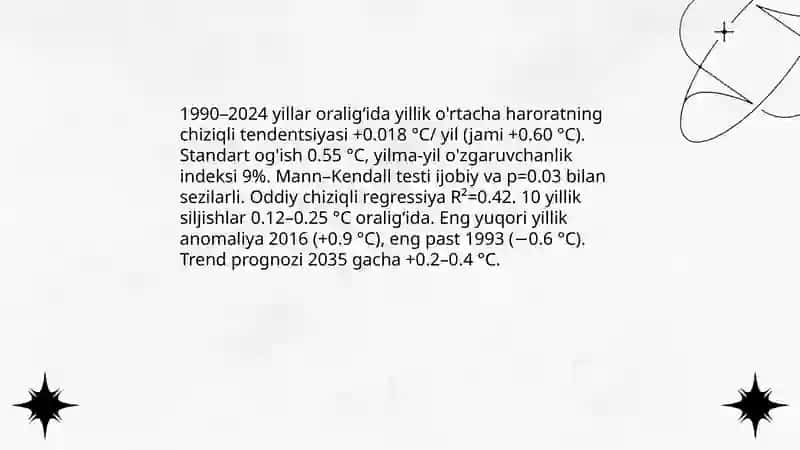 Haroratining sutkalik va yillar aro o'zgarishi 4