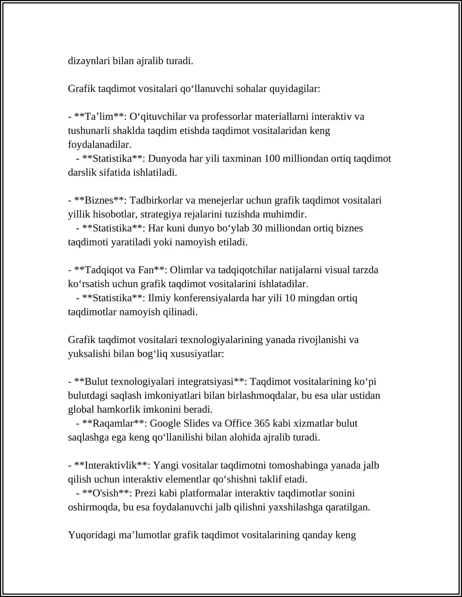 Grafik taqdimot vositalari 4