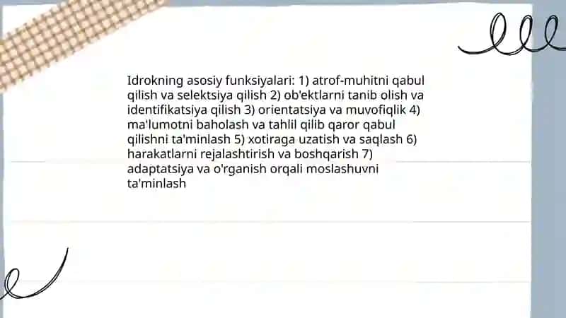 Idrok haqida tushuncha va uning xususiyatlari 4