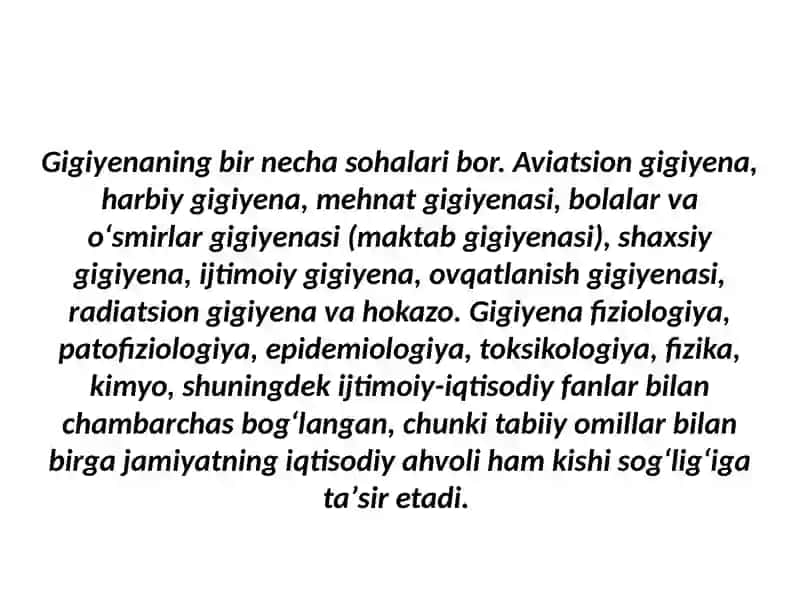 Gigiyenaning rivojlanish tarixi 4