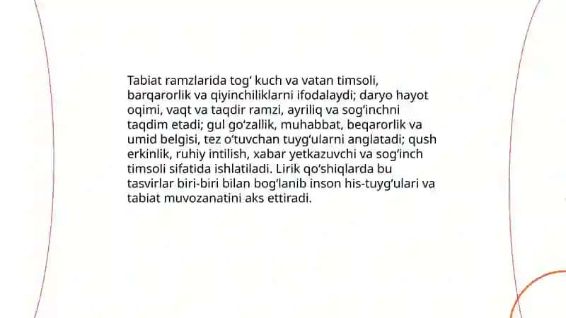 Lirik qushiqlarda ramziylik 4